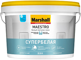 Краска Marshall Maestro Белый потолок Люкс глубокоматовая (4,5л)